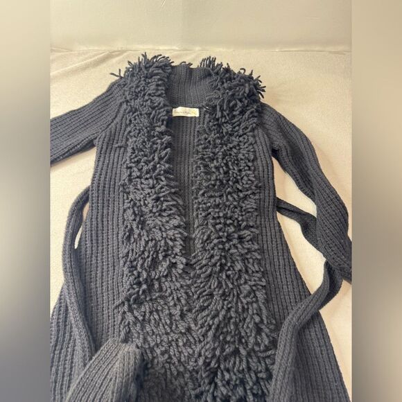 Anthropologie Charlie & Robin Textured Cardigan BLACK S - Picture 6 of 15